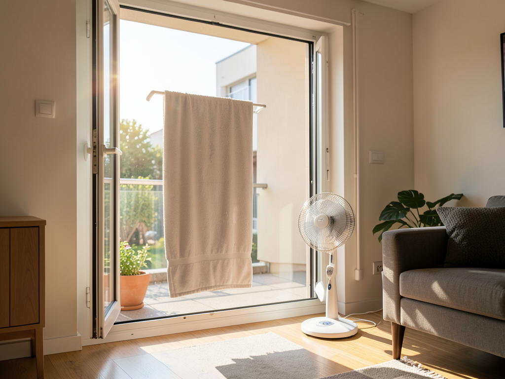 kann ein nasses handtuch die wohnung kühlen?